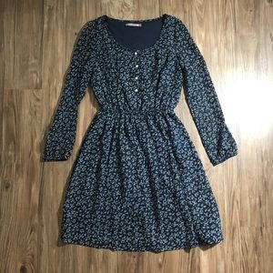 Long sleeve chiffon dress